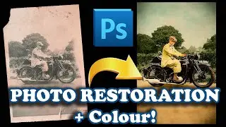 Photo Restoration Photoshop | Old Photo In Colour | Timelapse