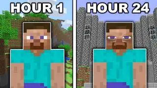 24 hours STRAIGHT in Minecraft Alpha