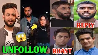 Elvish yadav UNFOLLOW Manisha rani, Gets Hate 😡| CarryMinati Roast Ranveer and Ankit, Joginder Angry
