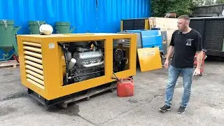 Дизельный компрессор КВ-10/16С ЧКЗ на буровую. Обзор и демонстрация работы