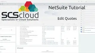 NetSuite Tutorial - Edit Quotes