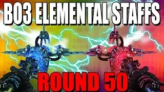 ALL BO3 ORIGINS STAFFS ON ROUND 50 - CALL OF DUTY ZOMBIE CHRONICLES