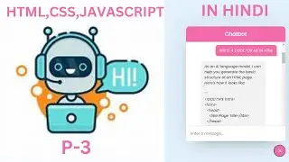 P-3 CREATE WORKING CHATBOT IN HTML CSS  AND JAVASCRIPT || SIGNUP AND LOGIN IN CHATGPT 