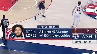 Robin Lopez all-time NBA leader w/183 triple-doubles🤭
