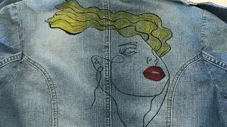 Kot ceket nasıl boyanır? How to paint denim jacket