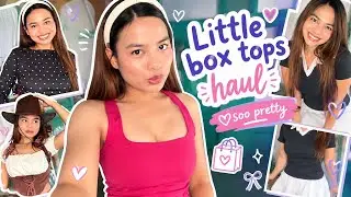 My little box tops haul 😍🤍|from classy to soft and pretty tops🥰