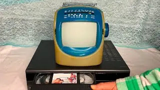 Stylish Portable Black and White TV (does not work correctly)