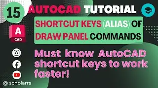 Important commands Shortcut keys In AutoCAD | 18 Aliases of AutoCAD Draw Panel Commands | #15