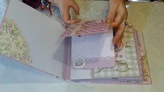 Álbum de fotos bebé niña personalizado 02. Álbum bebé scrapbook. Regalo para bautizo o nacimiento