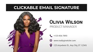 Clickable Email Signature Design in Adobe Photoshop - PSD Template 4