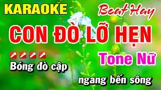 Karaokae Con đò Lỡ Hẹn Tone Nữ ( Mi thứ ) Beat Hay Nhạc Sống | Hoài Phong Organ