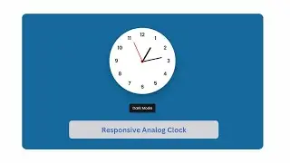 Lets design a responsive analog clock in html & css #video #viralvideo