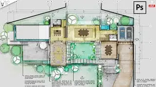 Curso de Photoshop |  Photoshop para arquitectos | Planta arquitectonica