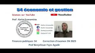 Finances publiques S4 Correction d'examen SN 2023 Prof BENJELLOUN Fsjes Agadir