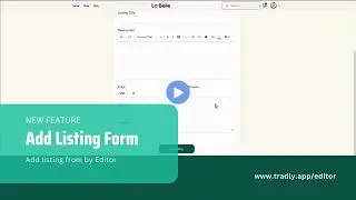 Setting Up a Dynamic Add Listing Page with Tradly Builder