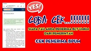 cara cek bantuan umkm | blt UMKM || BPUM || siapa tau anda terpilih