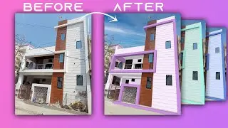 how to paint a house in Photoshop tutorial