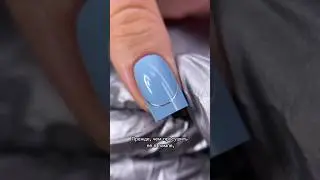 Френч с краской жидкая фольга и пластиной для стемпинга #nails #стемпингнаногтях #маникюрстемпинг