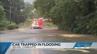 Charlotte Fire responds to multiple vehicles stranded in floodwater