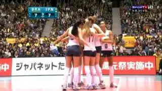 Semifinal 3 SET Parte 1 Mundial feminino de vôlei 2010 Brasil vs Japão