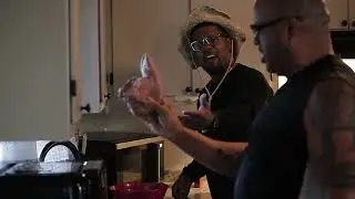 Uncle luck and K-Chill trying to cook a repass dinner!