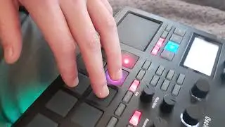 frustrated toad jumps off a ledge with a korg electribe 2