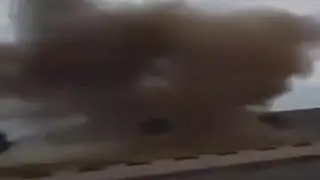 بالفيديو.. لحظة سقوط صاروخ حوثي عشوائي في جازان