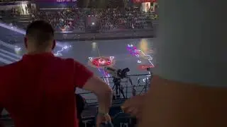 Лазерное шоу на поле Гандбол Финал