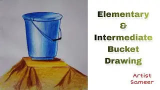 Elementary Intermediate Bucket Drawing 🪣 Easy Drawing #like #subscribe #love