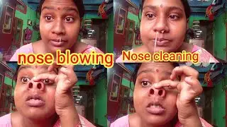 Nose blowing //nose cleaning challenge //funny video