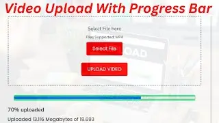 File Upload With Progress Bar Using PHP  MySQL and JavaScript || Upload Video With Progress Bar