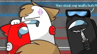 Squeak, Nya, Oof // Among us // Animation meme // Red x Black vs Red x White ( ͡°ᴥ ͡° ʋ)