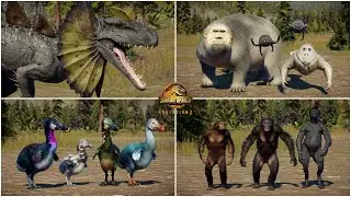 ALL NEW 110 MODDED DINOSAURS AND CREATURES IN CALIFORNIA | JURASSIC WORLD EVOLUTION 2