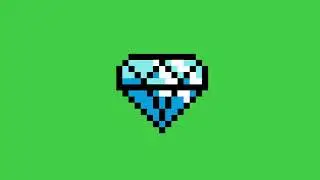 GREEN SCREEN PIXEL ANIMATION Diamond