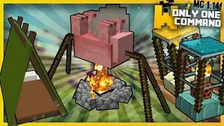 Minecraft - New CAMPING MOD with only one datapack! (1.14 command creation)