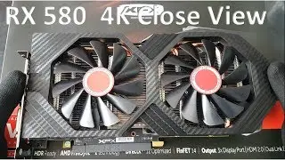 XFX AMD Radeon RX 580 GTS Black Edition 4K Close View.