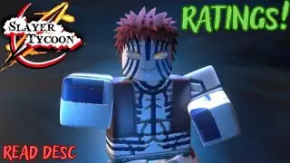 Slayer Tycoon All Demon Arts Showcase With RATINGS!