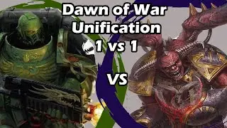 Dawn of War Unification: 1 vs 1 Salamanders (TheHappening) vs Chaos Demons (Kornchamp)