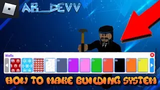 Roblox Studio how to make building system