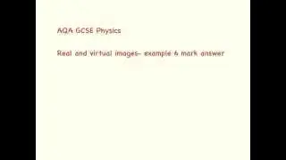 Real and Virtual Images.