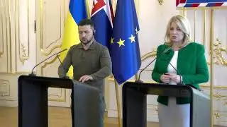 Spoločná tlačová konferencia Volodymyra Zelenského a Zuzany Čaputovej