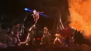 Ultraman, Ultraseven, Ultraman Mebius, Gomora And Litra Vs Belial's Monster Army