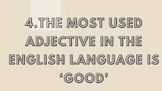 Amazing facts of English. @core   English