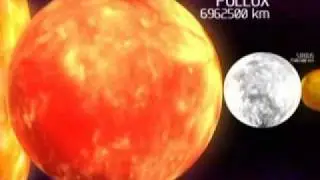 Planets and Stars - size