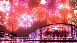 European anthem and fireworks / Гимн Европы и фейерверки