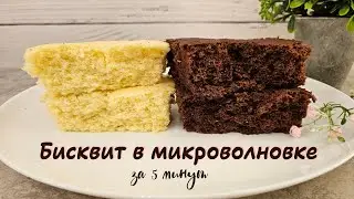Microwave Sponge Cake in 5 Minutes, 2 Recipes | Easy Sponge Cake
