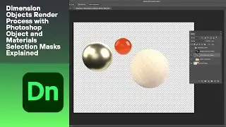 Dimension Objects Render Process with Photoshop Object and Materials Selection Masks Explaine