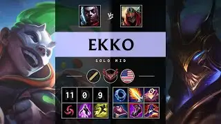 Ekko Mid vs Zed - NA Grandmaster Patch 25.21