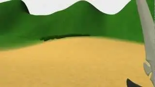 [Unity3D] Basic Terrain with Fresh Grass and Sand Textures (FPS Camera,Sword,Basic Anim)