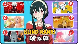 🎵 Blind Rank Anime Openings & Endings — You Won’t Know What’s Next! 😱 | Anime Quiz!